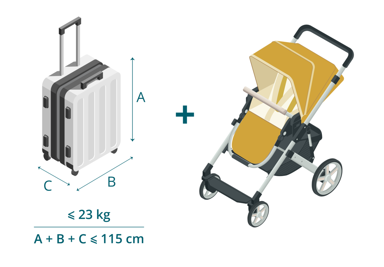 Hành lý ký gửi cho trẻ em dưới 2 tuổi.