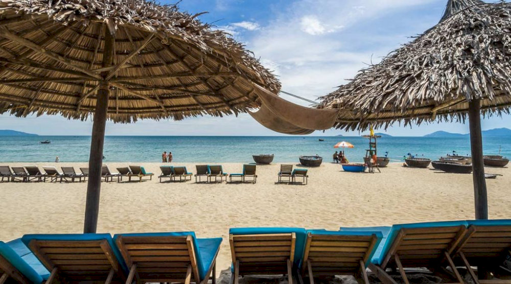 You can rent a lounge chair to sunbathe while enjoying the soothing sound of the sea