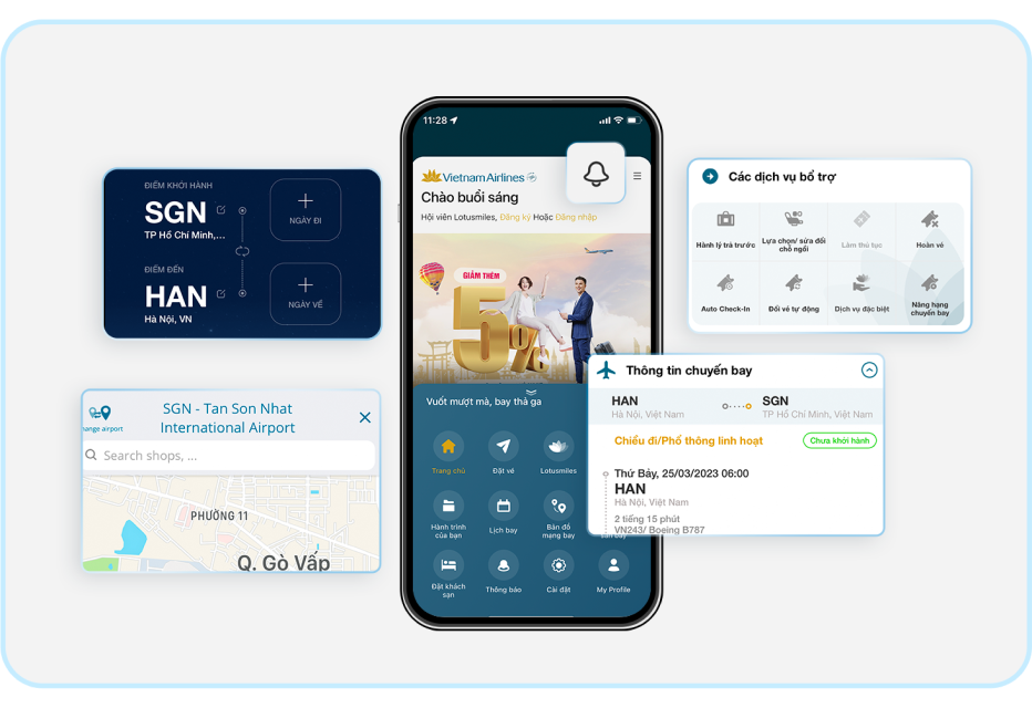 Ứng dụng di động Vietnam Airlines_PC