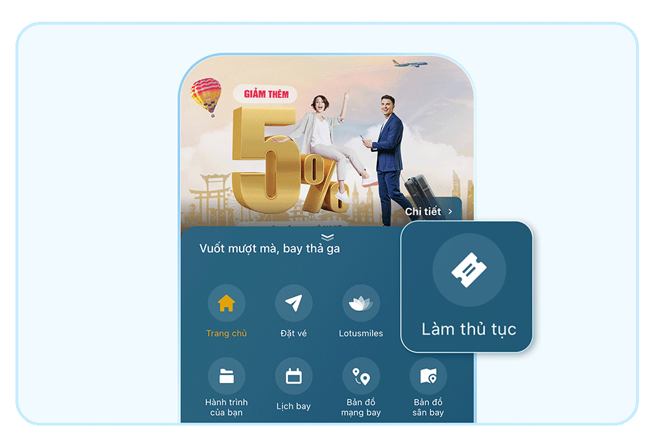 Ứng dụng di động Vietnam Airlines_PC